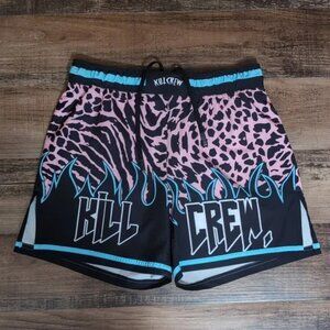 Kill Crew Porrada Series Muay Thai Fight Shorts Size Large Mid Thigh Cut